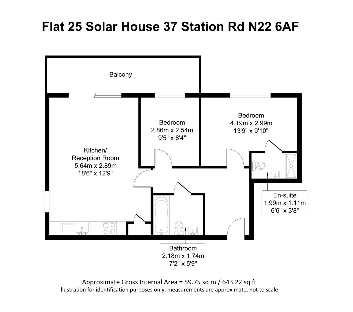 2 bedroom Flat for rent